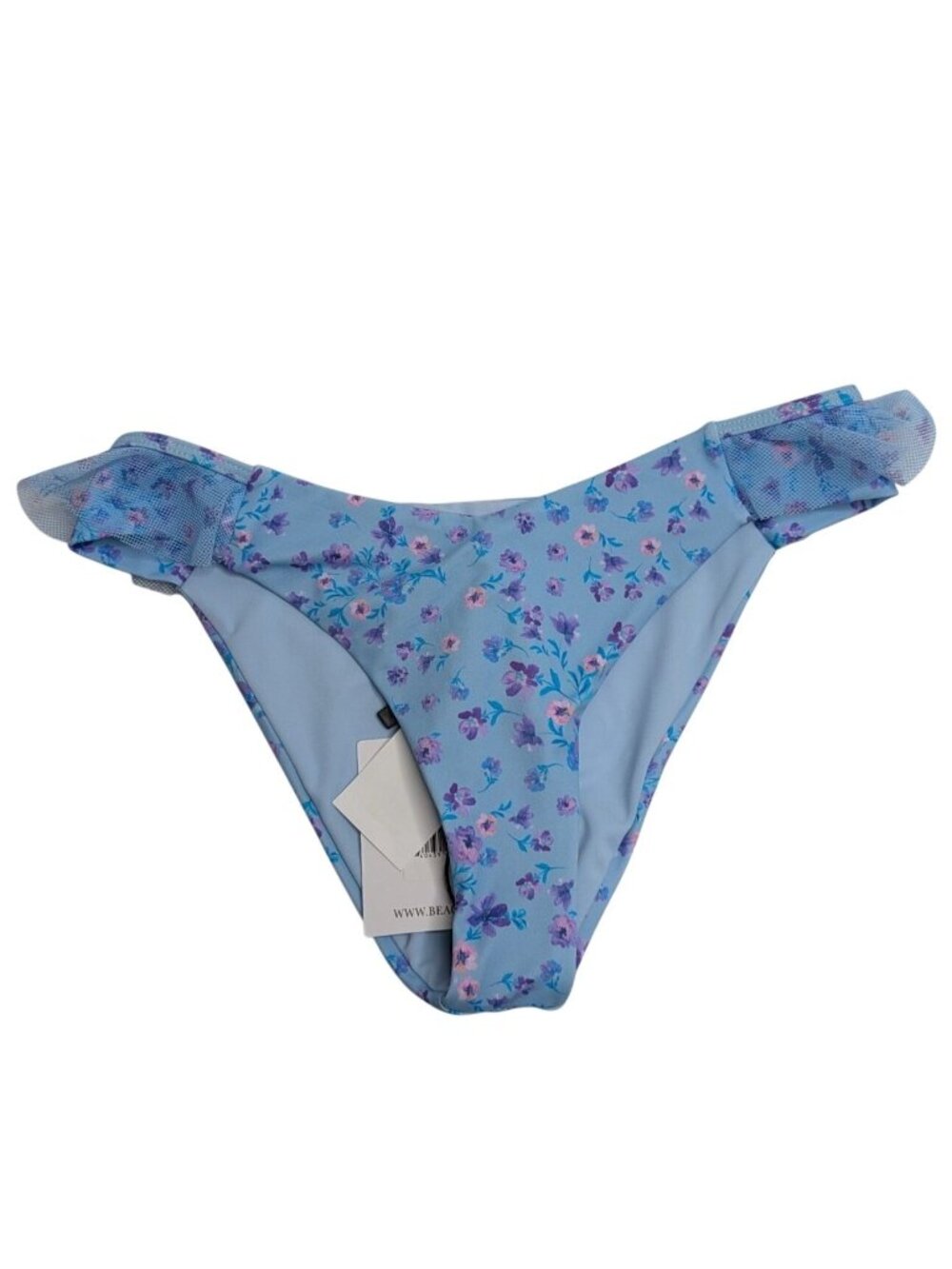 Beach Riot Womens Paige Micro-Floral Print Bikini Bottom Size XS